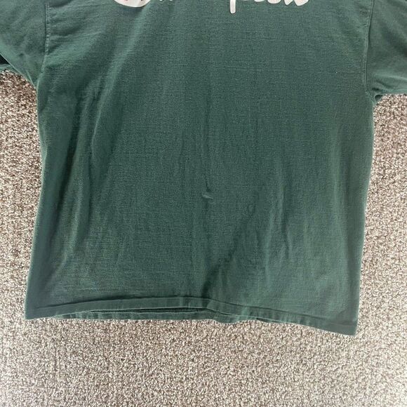 Champion Shirt Adult Extra Large Green‎ Short Sleeve Spell Out Logo Streetwear - Picture 5 of 11
